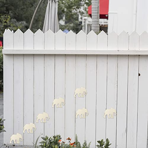Elephant Wood Craft Animal Unfinished Wood DIY Craft Ornament for Wedding Birthday Thanksgiving Party Animal Theme Party Decoration 20Pack Lamantery