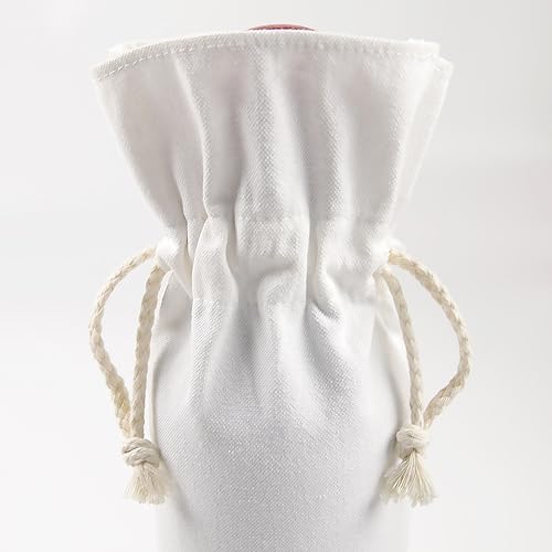 OKBA 5 PCS Sublimation wine gift bag blank, Canvas wine bottle bag with drawstring, Suitable for sublimation, screen printing, DIY graffiti OKBA