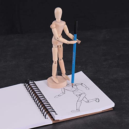US Art Supply® Wood 8" Female - Artist Drawing Manikin Articulated Mannequin with Base and Flexible Body - Perfect for Drawing The Human Figure (8" US Art Supply