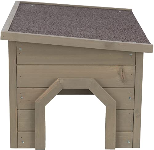 TRIXIE Natura Small Animal House, Rabbit Hideout, Playpen House, Shelter for Rabbits, Bunnies, Guinea Pigs, and Chinchillas, Gray-Green TRIXIE
