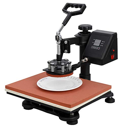 ZENY Heat Press Machine for T Shirt, 5 in 1 Combo Multifunctional Swing Away Clamshell Printing Sublimation Heat Press Transfer Machine for Plate Cap ZENY