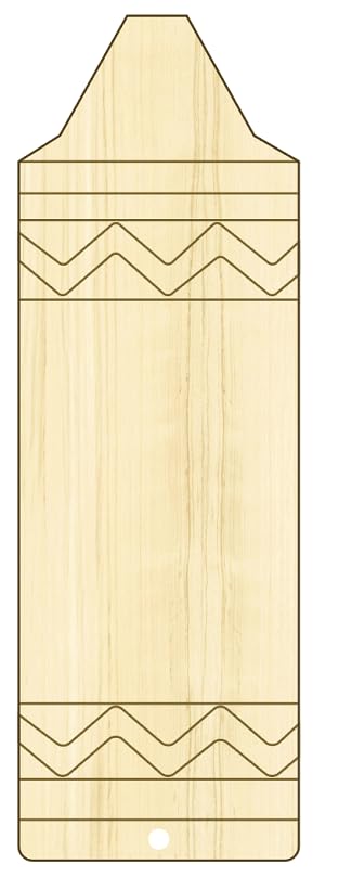 Whaline 20Pcs Back to School DIY Craft Cutout Wooden Crayon Shaped Hanging Ornaments with Hemp Rope for First Day of School Classroom Party Whaline