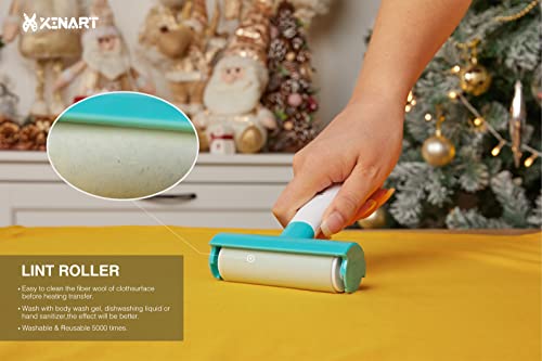 Xinart Brayer Rollers & Mat Remover Tool Set for Fabric Crafting, Reusable Sticky Lint Rollers Tool for Clothes/T-Shirts Heat Transfer Projects XINART