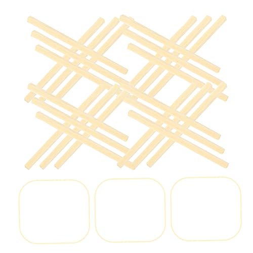 VOSAREA 3 Hardwood Square Dowel Math Counting Stick Toy Model Material Rods Modeling Stick Candy Making Sticks Craft Wood Dowels Wood Popsicle Stick VOSAREA