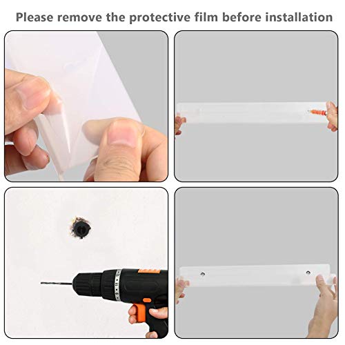 Umirokin 6 Packs 15Inch Acrylic Nail Polish Rack Wall Mounted Shelf Holds up 54 to 96 Bottles Clear Nail Polish Holder Display for Wall Perfume Umirokin