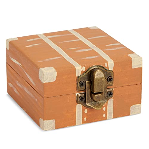 12 Pack of Small Unfinished Wooden Boxes for Crafts Supplies, Paintable Wood Treasure Chests for Jewelry and DIY Projects (2.7x2.7x1.6 in) Bright Creations