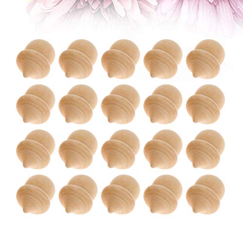 Healifty Unfinished Wood Acorn DIY Natural Wooden Acorn for Arts and Crafts for Children Kid Graffiti Rustic Wedding Party Decorations 30pcs Healifty