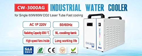 CW-3000AG Thermolysis Type Industrial Water Chiller for 60 / 80W Laser Engraving Machine, AC 1P 220V, 50Hz Ving