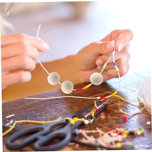 DIYEAH 300 Pcs Wooden Beads African Beads Unfinished Wood Spacer Beads Craft Wood Wreath Beads Wood Beads for Crafts Semi Precious Beads DIY DIYEAH