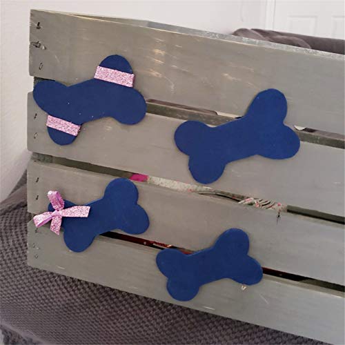 24pcs Bone Shaped Wooden Cutouts Unfinished Wood Dog Bone Wood DIY Craft Embellishments Gift Ornaments Decoration, 4.1x2.2 in JANOU