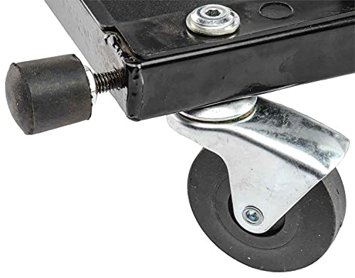 JEGS Mechanic Seat and Step Stool | 300 LBS Capacity | Padded Seat | Black Logo | Heavy-Duty Construction | Comfortable and Ergonomic Design | JEGS