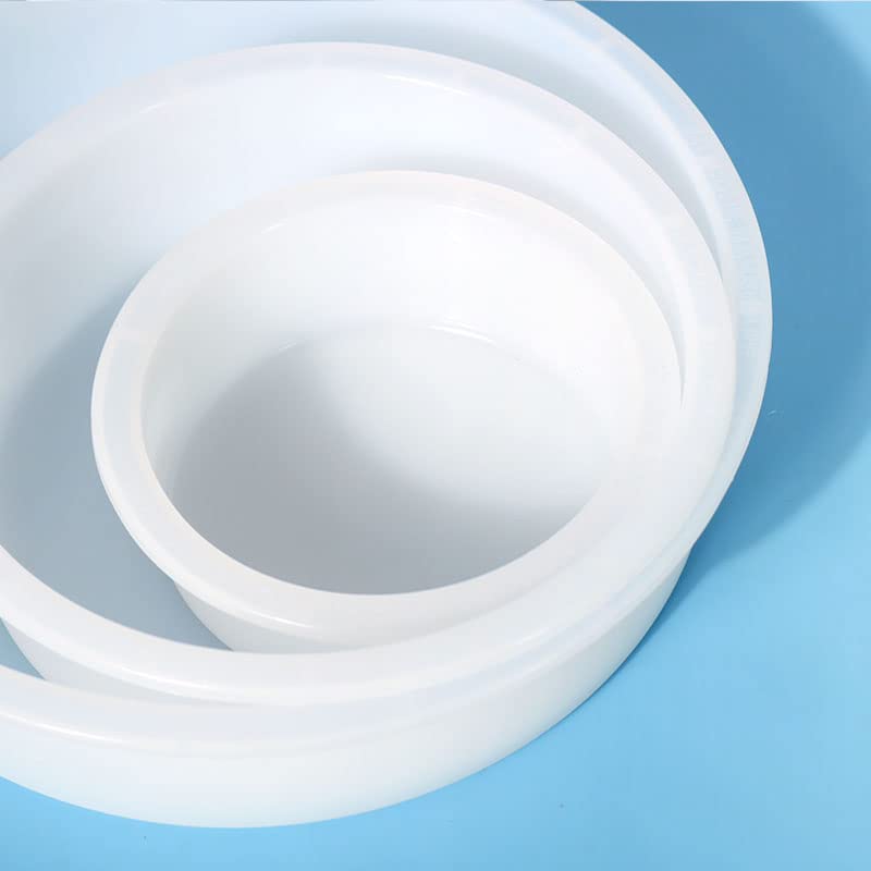 4 Deep Circle Silicone Molds for Resin, Round Silicone Molds for Resin 3" x 2" in, 5" x 2" in, 7" x 2" in, 9" x 2" in Deep Round Molds Deep Epoxy Charmewooden