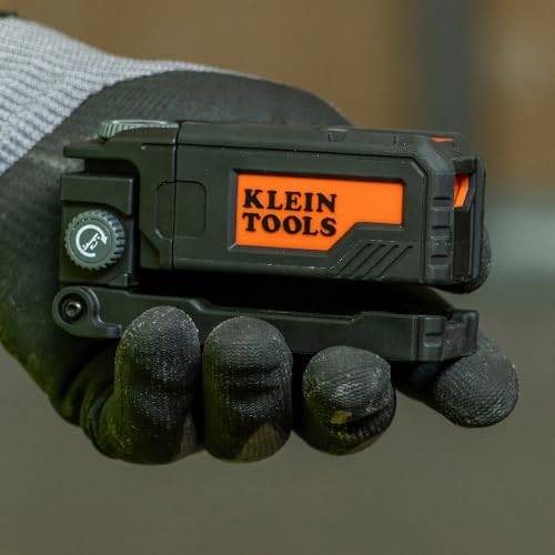 Klein Tools 93PTL Pocket Laser Level, Magnetic Bright Red Plumb Leveling and Alignment Tool, 3 Bubble Vials, 360-Degree Wall Attachment Klein Tools