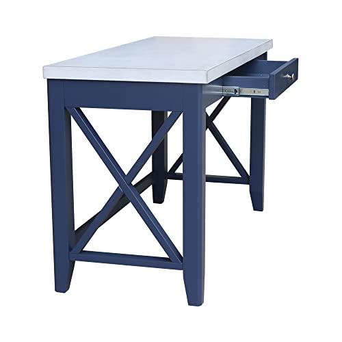 IC International Concepts Hampton Desk, Standard, Blue/Chalk IC International Concepts