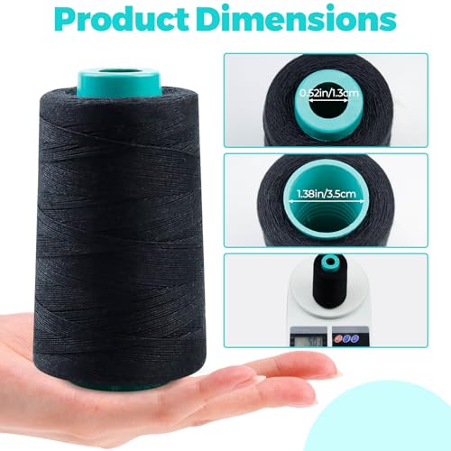 900 Yards Hair Extension Thread Sewing,FIVEIZERO Threads Hair Weave Threads with 30 Pieces T/C/J/I Needles Using for Hand Sewing,Hair Extensions,Wig FIVEIZERO