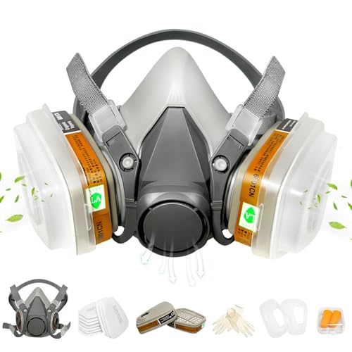 STARBST Half Face Cover Respirator Mask - Professional Breathing Protection Ventilation Mask, Reusable Respirator Mask for Sanding Painting Chemicals STARBST