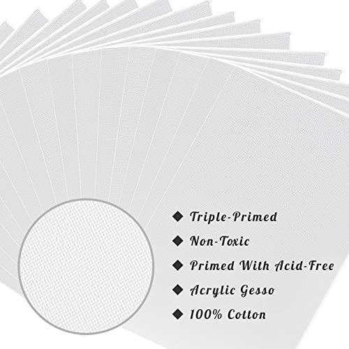Canvases for Painting 12 Pack,8 x 10 Inch Painting Canvas, Blank Canvas Boards for Painting- Gesso Primed Acid-Free 100% Cotton Canvas Panels for Simetufy
