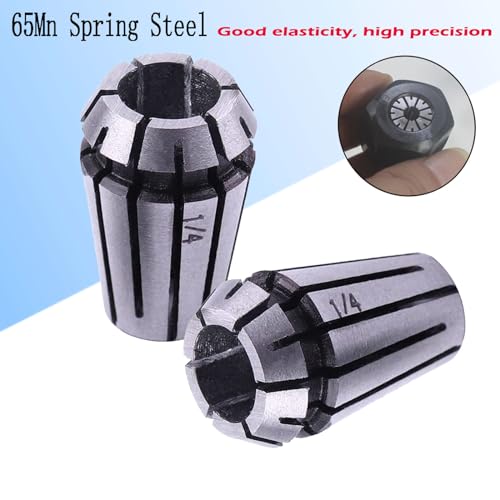 ๐๐ฎ๐จ ๐ค๐ ER11 Spring Collet Nut Set - AAA Level High Precision ER11-1/4 Inch Collet Chuck for CNC Engraving Mechine/Lathe Milling Tool Luo ke