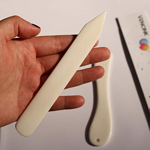 VENCINK Genuine Bone Folder Scoring Folding Creasing Origami Paper Creaser Crafting Tool for DIY Handmade Leather Burnishing, Bookbinding, VENCINK