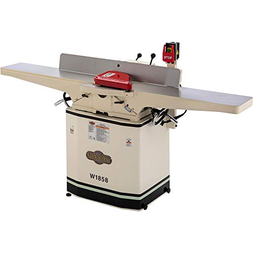 Shop Fox W1858 8" x 72" Dovetail Jointer with Helical Cutterhead & Mobile Base Shop Fox