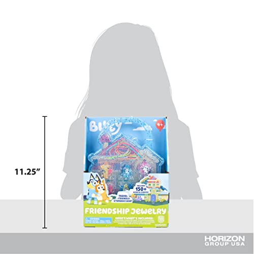 Horizon Group USA Bluey Friendship Jewelry, Create 4 Bluey Charm Bracelets & 2 Bluey Charm Necklaces, Includes 150 Beads & 6 Rubber Charms with Bluey Horizon Group USA