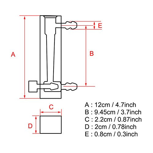 LZQ-7 Flowmeter 2-20LPM Acrylic Air Gas Flowmeter with Control Valve for Measuring Controlling Gas Flow Walfront