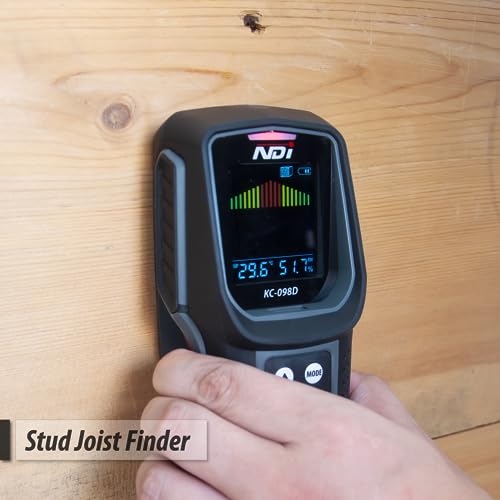 Multi function Stud Finder Wall Scanner with Laser Liner Metal Framing Tool Joist Pipe Finder and Live Wire Detection NDI
