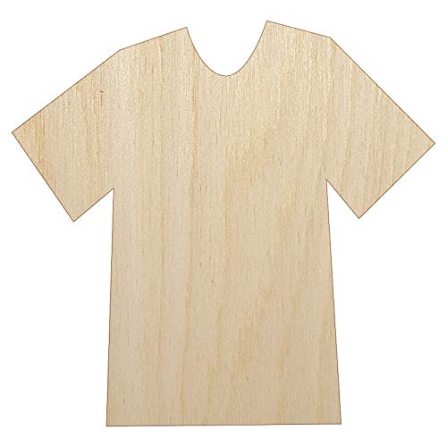 T-Shirt Laundry Solid Unfinished Wood Shape Piece Cutout for DIY Craft Projects - 1/4 Inch Thick - 6.25 Inch Size Sniggle Sloth