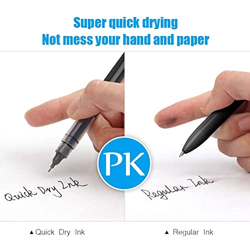 WRITECH Rolling Ball Pens Quick Dry Ink 0.5 mm Extra Fine Point Pens 10 Pcs Liquid Ink Pen Rollerball Pens Multicolor Ink (Multicolor) WRITECH