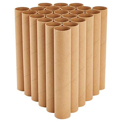 Bright Creations 24 Pack Brown Cardboard Tubes for Crafts, Empty Paper Towel Rolls for DIY Projects, Classrooms (1.7x10 in) Bright Creations