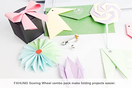 Scoring Wheel Combo Pack Maker Tool, Single & Double Scoring Wheel Compatible with Maker 3/Maker Scoring Wheel Scoring Tool Folds FAHUNG