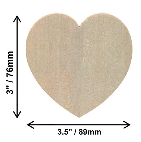 Creative Hobbies® Unfinished Wood Heart Cutout Shapes, Ready to Paint or Decorate, 3.5 Inch Wide | 12 Pack Creative Hobbies