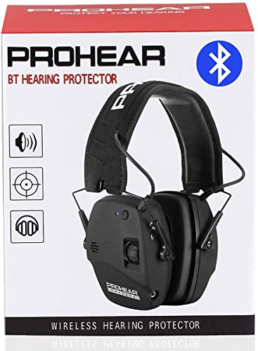 PROHEAR 030 Bluetooth 5.4 Electronic Shooting Ear Protection Earmuffs, Noise Reduction Sound Amplification Hearing Protector for Gun Range and PROHEAR