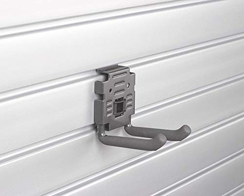 HandiWall 4" Double Hook with Locking Bracket for Tool Storage on Garage Slatwall Panels (case of 6) GUSATOLAS