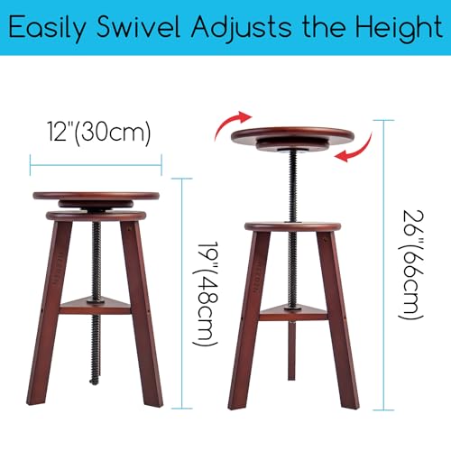 MEEDEN Vintage Wood Drafting Table & Stool Set, Artist Drafting Chair and Craft Table with Adjustable Height, Tiltable Tabletop for Artwork, Graphic MEEDEN