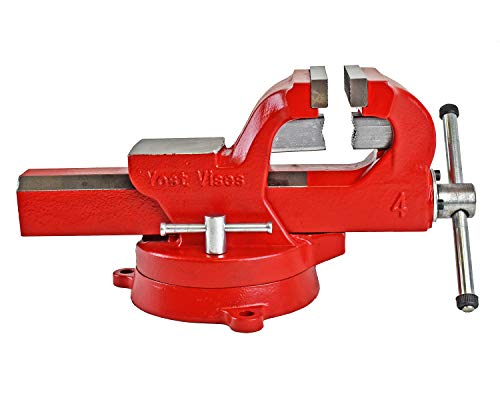 Yost Vises ADI-8 Heavy Duty Vise | 130,000 PSI Tensile Strength Austempered Ductile Iron Bench Vise | 8 Inch Jaw Width with a 360 Degrees Yost Vises