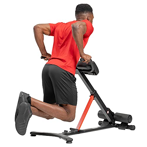 Sunny Health & Fitness Hyperextension incline,flat Roman Chair with Dip Station - SF-BH620062 , Black Sunny Health & Fitness