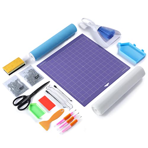 Magic Sticky Flock Rhinestone Template Material Flock Kits-Rhinestone Stencil Flock - Sticky Adhesive Flock - for Cricut and Cameo Cutting Easy for GDACE