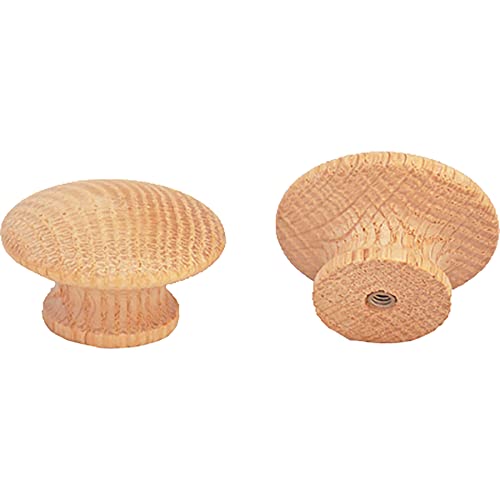 Pinehurst Crafts Unfinished Oak Wood Drawer Pull Knobs, Perfect for Kitchen Cabinet Knobs, Furniture DIY Hardware, Dresser Drawer Pulls or Crafting, Pinehurst Crafts