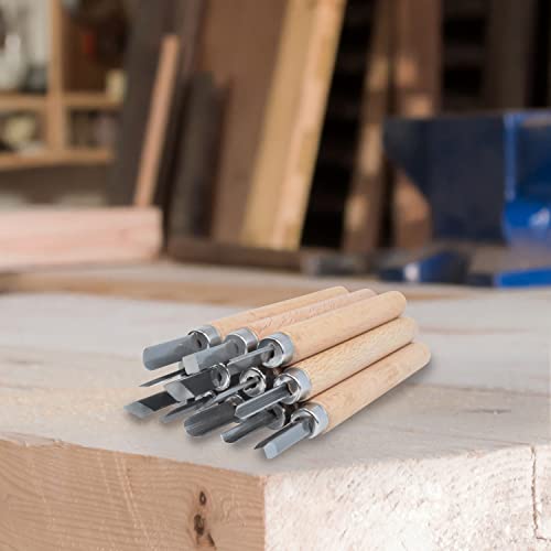 Westcott CarboTitanium Carving Tools, 12-Piece Set, Natural Wood Handles Westcott