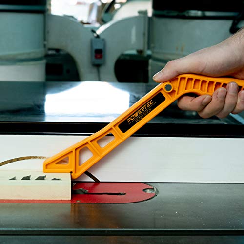 POWERTEC 71510 Deluxe Straight Handle & Long Push Block, L & Magnetic Push Stick Set for Router Tables, Band Saws & Jointers, Dual Ergonomic Handles POWERTEC