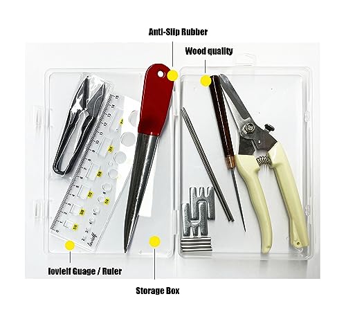 Pine Needle Coiling Tool Basketry Basket Weaving Gauge Beginner Kit Tool Set (Beginner Kit) lovielf