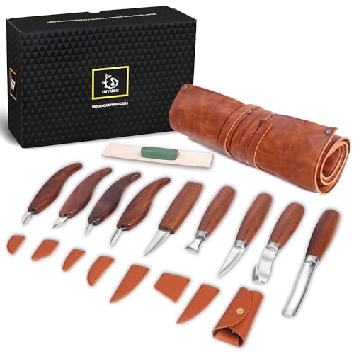 Wood Carving Tools Deluxe-Whittling Knife,Wood Carving Kit,Wood Whittling Kit for Beginners,Spoon Carving Kit,Woodworking Tools Set Large Wood