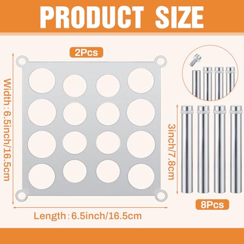 Yaocom 2 Pcs Chess Piece Holder for Casting Chess with 1 Holder and 4 Legs DIY Silicone Molds Accessories for Making Game Kit Set, 6.5 x 6.5 x 3 Yaocom