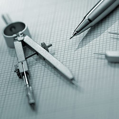 Metal Geometry Kit Set, 13PCS Math Compass and Protractors Geometry Drawing Tool Precision Set Graphic Compasses Triangle Rulers Pencils Protractor Ysglory