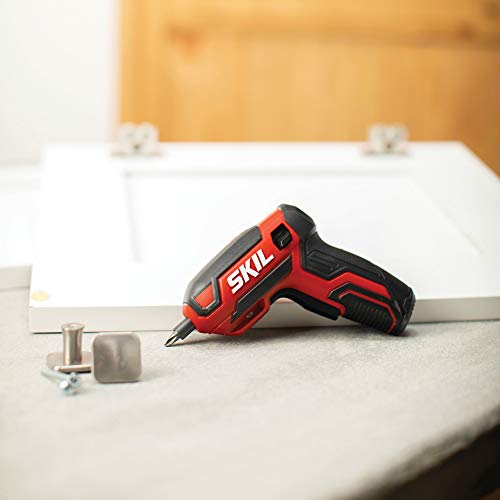 SKIL Rechargeable 4V Cordless Screwdriver Includes 9pcs Bit, 1pc Bit Holder, USB Charging Cable - SD561801 Skil
