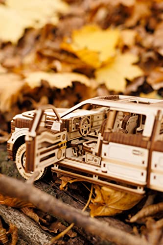 Wood Trick 3D Mechanical Pickup Truck Puzzle Kit – Build Your Own Wooden SUV Model Wood Trick