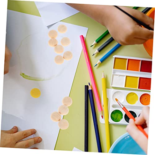 Kisangel 96 Pcs Wooden Hemisphere Unfinished Balls DIY Half Beads Unfinished Hemisphere Ball Unfinished Half Round Beads Wooden Half Craft Ball Wood Kisangel