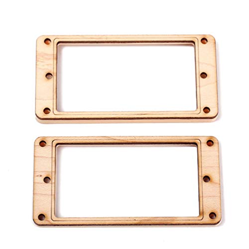 SUPVOX Pickup Frame Maple Wood Plastic Humbucker Mounting Ring with 8 Screws for Musical Instrument Guitar Bass GB305P (Golden) 2pcs SUPVOX