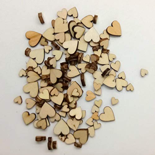 250pcs Heart-Shaped Wooden Slices Craft Embellishments Wood Pieces Manual Accessories Wooden Hearts,Unfinished Wood Crafts,Wooden Hearts for Healifty